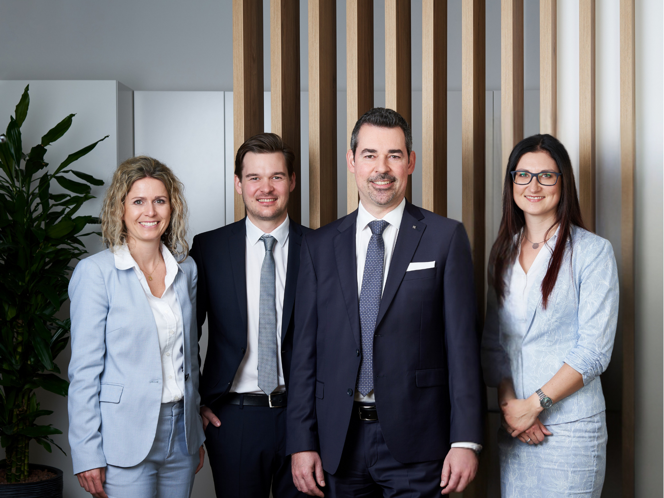 Private Banking Team v.l. Madeleine Erlacher, Ing. Christioph Biringer, Mag. Andreas Hohensasser, Verena Aigner